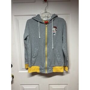 Japanese Banana Chippy A Jolly Monkey Gray Hoodie‎ jacket size medium kawaii
